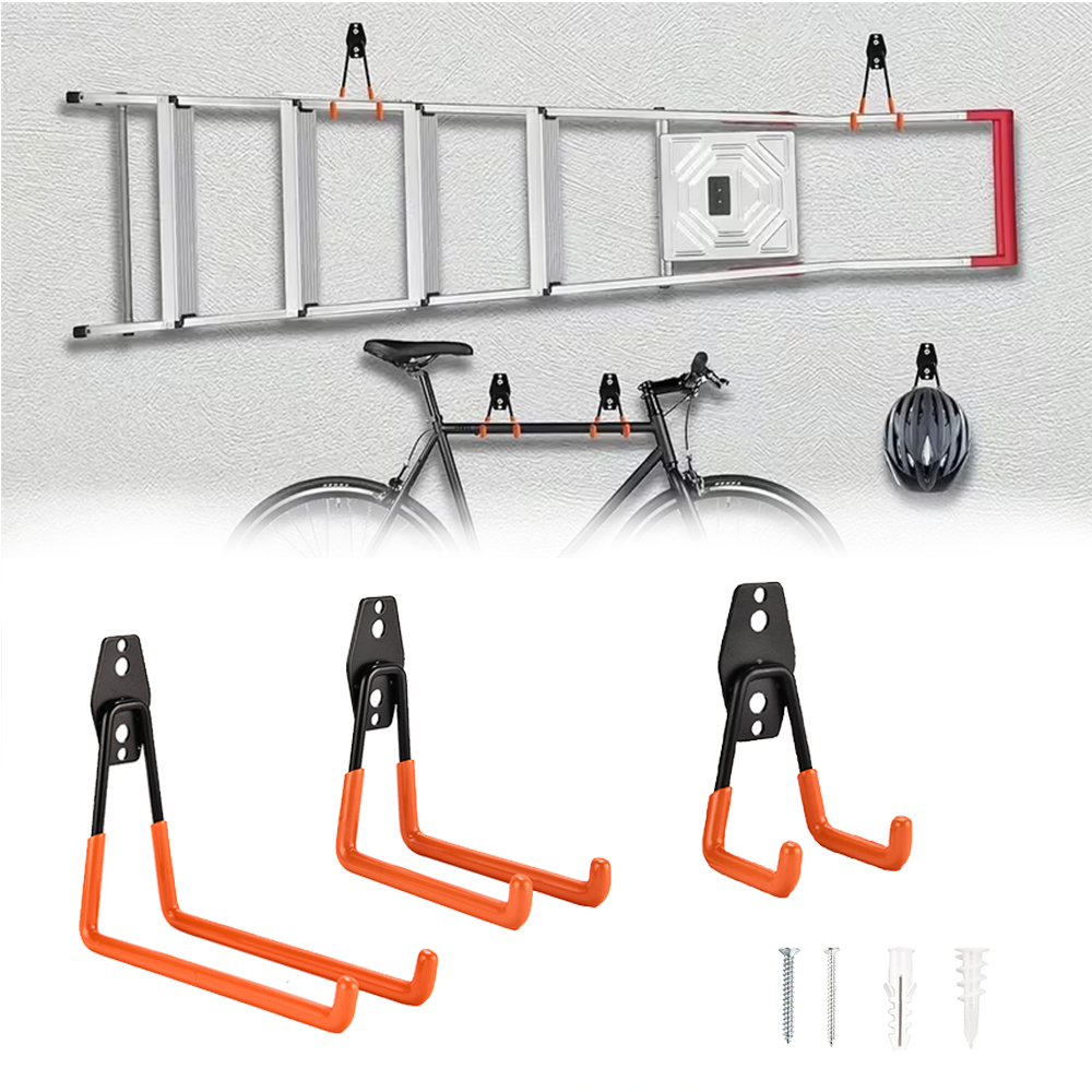 Heavy Equipment Storage - Schwerlast-Wandhalterung Metallhaken Garagenorganizer Fahrrad-Leiter-Aufhänger Rutschfester Aufbewahrungshaken